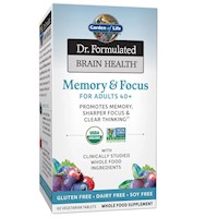 Garden Of Life Dr. Formulated Brain Health Memory & Focus 60 Tabletas
